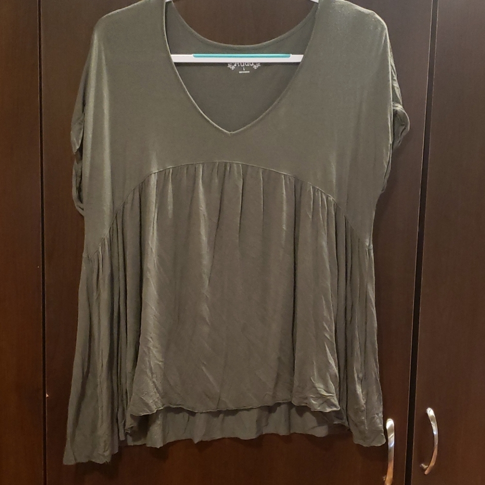 olive babydoll top